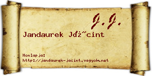 Jandaurek Jácint névjegykártya